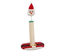 YARNOW Adorable Christmas Santa Cat Scratching Post with Sisal Climbing Tower for Indoor Cats Comfortable Kitten Climber to Exercise and Grind Claws for Home Decor