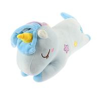 YARNOW Adorable Unicorn Shaped Plush Doll Blue Cartoon Throw Pillow for Animal Pillow for Home Playtime Great for Animal Lovers