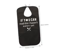 YARNOW Adult Bib for Eating Reusable Washable Dining Bib with Lace Button Closure Funny Lightweight Polyester Protector for Elderly Disabled and Convalescent Adults