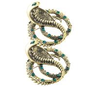 YARNOW Alloy Brooch Pin Rhinestone Snake Shape 2pcs Lapel Pin for Womens Clothing Adorn Scarves Secure Fastening