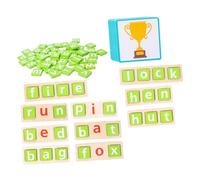 YARNOW Alphabet Spelling Game Wooden Letter Matching for Educational Puzzle for Cognitive Development and Eye Hand Coordination Fun Learning Plaything for Boys