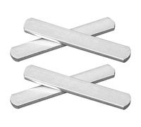 YARNOW Anti-Rust Steel Plates Weighted Vest 4Pcs Stainless Electroplated 0.2Kg Each for Tactical Training Leg Arm Straps Silver Rounded Edges