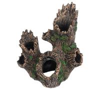 YARNOW Aquarium Plastic Plants DIY Artificial Tree Trunk Wear-resistant Aquarium Stump Decorative Fish Tank Decoration Reptile Hide Cave Fish Tank Ornament