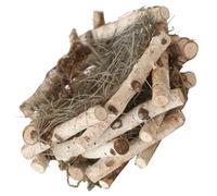 YARNOW Artificial Bird Nest Ornament Handmade Wood and Small Hanging Garden Decor for Outdoor Birdcage Accessories and Creative Micro-landscape Supplies