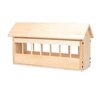 YARNOW Automatic Pigeon Feeder Bird Feeding Trough Wear and Bite Resistant Spill-proof Wooden Multi-hole Trough for Home Use Suitable for Pigeon Parrot