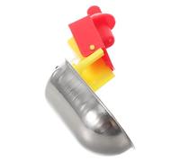 YARNOW Automatic Poultry Waterers Plastic Drinker for Buckets and Troughs 4.32x2.55x1.97in Stainless Steel Stable Structure Leakproof Mechanism Reduces Disease Transmission Easy to Clean