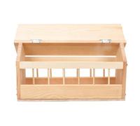 YARNOW Automatic Wooden Pigeon Feeding Trough Spill-Proof Feeder Box for Outdoor Bird Aviary Scientific Large Capacity