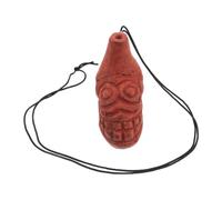 YARNOW Aztec Skull Whistle Clay Loud Screaming Whistle Handmade Indigenous Style Loud Scream Noise Easy to Carry for Halloween Pranks and Cosplay Gatherings
