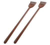 YARNOW Back Scratcher and Ergonomically Shaped Claw Head with Long Handle 2pcs Big Hand Shaped Made of Brown Sandalwood Lightweight and Comfortable to Hold Back Scratching Tool for Men