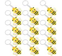 YARNOW Bee Keychains 24Pcs Bee Themed Key Rings Fun Accessories for Fiesta Party Favors and ’S Backpacks
