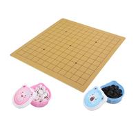 YARNOW Beginner Go Game Set for Dual Sided Portable Cartoon Bear Board with Stones Educational Strategy Chess Kit for Skill Development and Travel