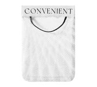 YARNOW Beige Wall Hanging Storage Bag Made of Sturdy Mesh Cloth for Organizing Kitchen and Home Essentials, Wall-mounted Minimalist Design Suitable for Kitchen Waste Bag Holder