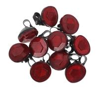 YARNOW Bike Reflectors Plastic Red 10pcs round Mountain Bikes High Resilience Cycling Safety Reflective Lights, Quick Installation for Night Riding on City Roads