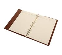 YARNOW Binder Diary Notebook Schedule Notepad Pu Leather Cover Aluminum Alloy Rings Decorative Style Smooth Writing Not Easy to Deform Daily Use