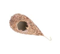 YARNOW Bird Breeding Nest Artificial Grass Hanging Straw Weaving for Small Birds Indoor Outdoor 9X3X3 Inch Breathable Natural Style Nest Accessory