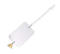 YARNOW Bird Cage Hanging Mirror Parrot with Bell 8X12Cm for Stimulating Natural Curiosity and Social Interaction Suitable for Parakeets Cockatiels and Budgies