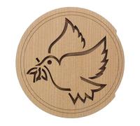 YARNOW Bird Pattern Wooden Soundhole Cover Maple Wood for Acoustic Guitars Sound Hole Block Feedback Buffer