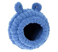 YARNOW Bird Sleep Nest Sleeping Bed Parrot Hideaway Bed Cute for Nesting Bird Pigeon Parrot Breeding Plush Small Decoration Parakeet Shelter Snuggle Cage Coral Fleece Blue