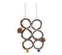 YARNOW Bird Toy Bird Perches for Cage Parrot Harness Hanging Ring for Pet Parrots Circle