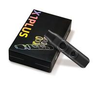 YARNOW Black Double Hole Kazoo Instrument with Replaceable Membranes and Accompaniment Feature, Portable Abs and Silicone Kazoo for Adults, for Music Practice and Party Favors