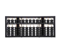 YARNOW Black Frame Wooden Abacus 7 Beads - Mental Arithmetic Tool, Professional Counting Calculator for Math Learning, Classroom Supplies & Home Office Decor