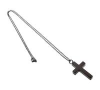 YARNOW Black Stainless Steel Memorial Cross Urn Necklace with Openable Pendant for Ashes Cremation Jewelry Keepsake for Men Women Honoring Loved Pets and Family