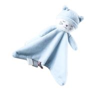 YARNOW Blue Baby Pacifying Blanket with Soft PP Cotton for Visual Development and Psychological Comfort, for Cribs and Strollers, Infant Comfort Towel for Little Babies