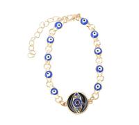 YARNOW Bohemian Style Wrist Chain Bracelet with Blue and Black Evil Eye Charm Stylish Hand Ornament for Women and Random Design for Unique Fashion Look and Personal