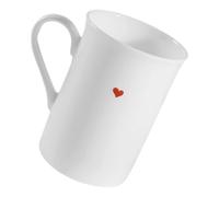 YARNOW Bone China Coffee Mug Heart-Shaped 290Ml Red Ceramic Tea Cup for Breakfast Home Use Women