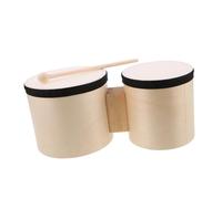 YARNOW Bongos Drum Percussion Instruments for Beginners and Wooden Hand Drum for Music Education Performances