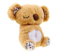 YARNOW Breathing Bear Plush Soother with Soothing Melodies for Newborns and Young Boy Girl Adaptive Volume Control Washable Design Brown Color Sleep Companion