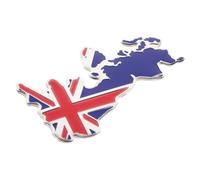 YARNOW British Flag Car Decal Aluminum Alloy Flag Emblem Stylish Appearance Resistance to Fading Enhances Aesthetic Appeal for Car Modifications