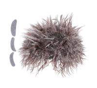 YARNOW Brown Braided Mad Scientist Wig Set with False Mustache and Eyebrows for Adults Authentic Old Man Costume Accessory for Halloween Cosplay Themed Parties and Performances