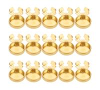 YARNOW Button Covers Copper 15pcs Small round for Women and Men Decorative Button Covers with No Sew Installation and Secure Fit, Suitable for Dress Shirts and Jeans, for Formal
