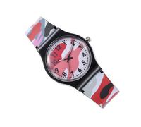 YARNOW Camouflage Watch S Quartz Timepiece with Dial for Learning Plastic Design in Red for Boys