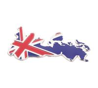 YARNOW Car Logo Sticker Aluminum Alloy Flag Union Jack Decal with Resistance to Fading Stylish Appearance Unique Flag Design Enhances Aesthetic Appeal for Car Modifications