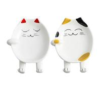 YARNOW Cartoon Ceramic Pot Lid Stand and Utensil Rack 5.12X4.13X0.79 Inch Kitchen Storage Organizer for Spoon Chopsticks Pot Cover Holder