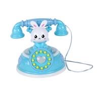 YARNOW Cartoon Fake Telephone for Premium Plastic Simulation Plaything Enhances Interaction and Cognitive Skills Safe Educational in Blue