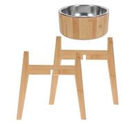 YARNOW Cat and Dog Bowl Stand Elevated Wooden Feeder Removable Design for Breeds Promotes Healthy Eating for Pets during Mealtime