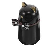YARNOW Cat Cremation Box Ceramic Ashes Jar with Secure Closure Elegant Design and Delicate Appearance Black Cat Shaped Ceramic Urn for Dignified Display at Home Placement Random Color