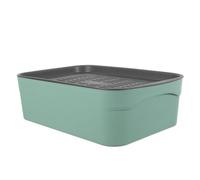 YARNOW Cat Water Fountain Drip Tray for Small Pets Green Pp No-spill Protection Drip Pan with Enhanced Stability, Sl esign for Home Use, Floor Protection 31x21cm