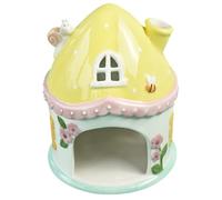 YARNOW Ceramic Castle Hide House Small Hamster Cabin Rat Hiding Cabin Comfortable Chewable Pet Bed for Guinea Pig Mouse
