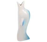YARNOW Ceramic Dolphin Shape Decorative Vase in Blue with Elegant Design for Home and Banquet Use, Unique Purifying House Flower Arrangement Accessory