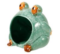 YARNOW Ceramic Hamster House Pet Nest Cooling Soothes Emotions Frog Shaped Small Pet Sleeping Summer Random Color