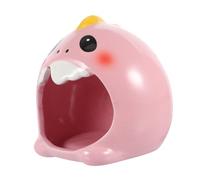 YARNOW Ceramic Hedgehog House for Small Pets and Hamsters, Easy to Clean and Carry Pink Hamster Hideout Suitable for Summer Cooling and Rest Nest