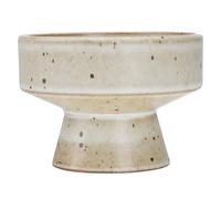 YARNOW Ceramic Melon Tray Fruit Plate with Smooth Rim Decorative Beige High-Foot Fruit Storage Plate for Photo Prop and Birthdays