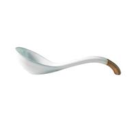 YARNOW Ceramic Soup Spoon and Adults, Sturdy White Ceramic Material with High Durability, for Home Kitchen and Restaurant Use, Kitchen Cooking Utensils for Stirring and Serving