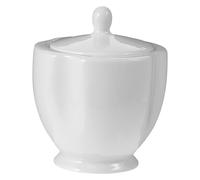 YARNOW Ceramic Sugar Canister with Lid 150ml Capacity, Elegant French Style White Condiment Container for Serving Sugar, Easy to Clean, for Dining Room and Home Use