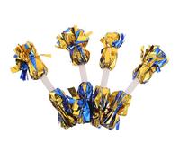 YARNOW Cheerleading Pom Poms with Baton Handle Metallic Handheld Shakers for Boys and Sport Team Spirit Performance and Dance Cheer Accessories for School and Sports Events