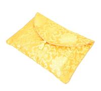 YARNOW Chinese Knot Embroidered Silk Envelopes A4 Brocade File Pouch for Buddhist Scripture and Paperwork Storage with Floral Motif